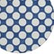 Homeroots 8' Navy Blue And Ivory Round Polka Dot Washable Indoor Outdoor Area Rug 595255 - alternate 6