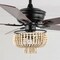 Jonathan Y Opal 52" 3-Light Farmhouse Rustic Wood Bead Shade LED Ceiling Fan With Remote, Black JYL9617A - alternate 10