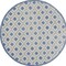 Homeroots 4' Blue And Gray Round Geometric Indoor Outdoor Area Rug 546850 - alternate 7