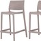 Homeroots Set of Four 26" Taupe Heavy Duty Plastic Low Back Outdoor Counter Height Bar Chairs 565367 - alternate 4