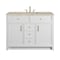 James Martin Vanities Bellshire 48" Single Vanity, Bright White w/ 3 CM Tajnar Eclos Top 660-V48-BW-3TJR - alternate 1