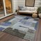 Homeroots 3' X 5' Blue Gray And Charcoal Abstract Washable Indoor Outdoor Area Rug 604372 - alternate 6