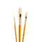 Princeton RealValue Brush Set, Natural Bristles, Short Handle Mixed Media Paintbrush, Yellow, 3-Piece Set, 6PK PR9103 - alternate 3