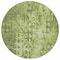 Homeroots 8' Olive Green Round Ikat Washable Indoor Outdoor Area Rug 576991 - alternate 5
