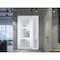 Vdomdoors Front Exterior Prehung FiberGlass Door Frosted Glass / Manux 8552 White Silk / Sidelight and Transo MANUX8552EXD-WS-W30+12 x H80+14-LH - alternate 3