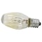 Sylvania Incandescent Lamp, 7 W, Candelabra E12 Lamp Base, 2850 K Color Temp, 3000 hr Average Life 13543 - alternate 2