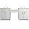 James Martin Vanities Bellshire 84" Dual Vanity Set with 24" Make-Up Counter, Bright White w/3 cm Tajnar Eclos Top 660-VMC84-BW-3TJR - alternate 1