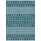 Homeroots 9' X 12' Teal Blue Aqua And Ivory Tribal Washable Indoor Outdoor Area Rug 582594 - alternate 3