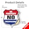 Signmission No Trespassing Shield Sign U.S. Property, 6 inch X 6 inch, Vinyl Decal, 2PK SHI-D-2PACK-6-411 - alternate 4