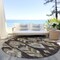 Homeroots 8' Brown Beige And Taupe Round Southwestern Washable Indoor Outdoor Area Rug 587808 - alternate 5