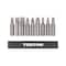 Tekton 1/4 Inch Phillips, Slotted, Square Bit Set with Rail, 9-Piece (No. 1-No. 3, 3/16-5/16 in., S1-S3) DZZ93001 - alternate 3