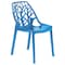 Leisuremod Cornelia Modern Stackable Dining Chair with Cut-Out Tree Design, Transparent Blue C18TBU - alternate 1
