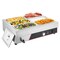 Vevor Commercial Food Warmer 6-Pan 1500W Buffet Bain Marie with Lid and Power Cord SKT1/1*2 - alternate 1