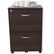 Homeroots Espresso Finish Wood Rolling Filing Cabinet 249815 - alternate 6