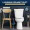 Anzzi Garden 12in 2pc 1.28 GPF Siphon Elongated Ceramic Toilet, White Soft Close Seat, ADA height Included TL-AZ070 - alternate 5