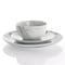 Elama Fine Marble 16 Piece Stoneware Dinnerware Set in Black and White EL-FINEMARBLE - alternate 8