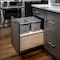Century Components Kitchen Pull Out Waste Bin Container, 34 Qt White Double, Maple - SIGBM145-34PF - alternate 2