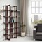 Homeroots 71" Brown Wood Four Tier Etagere Bookcase 630384 - alternate 3