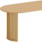 Homeroots 67" Natural Solid Wood Double Pedestal Base Oval Dining Table 721149 - alternate 4