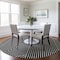 Homeroots 8' Black And Ivory Round Geometric Washable Indoor Outdoor Area Rug 612108 - alternate 5