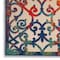 Homeroots 10' X 14' Ivory Blue Orange Green And Red Medallion Indoor Outdoor Area Rug 545035 - alternate 6
