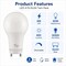 Euri Lighting A19 LED Bulbs, 8W, 800 lm, 60W Eq., 3000K, GU24, Dimmable, UL, 2PK EA19-8W2000eG-2 - alternate 5