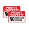 Signmission Private Property No Trespassing Loitering, 12'' X 18'' 2 Signs, Heavy Gauge Aluminum, 2PK A-1218-2PACK-2841 - alternate 1