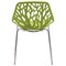 Leisuremod Modern Asbury Dining Chair with Chromed Legs, Green, 4PK AC16G4 - alternate 7