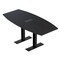 Skutchi Designs 6ft Boat Conference Table With Power | Harmony Series | 6 Person Meeting Room Table HAR-BOT-36X72-T.BK-U999ST19-EBLK - alternate 1