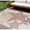 Homeroots 9' X 12' Ivory Blue Yellow Orange And Green Starfish Indoor Outdoor Area Rug 546866 - alternate 9
