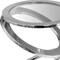Homeroots 17" Silver And Clear Glass and Aluminum Round Abstract End Table 383759 - alternate 4