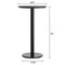 Flash Furniture Commercial 24" Black Faux Marble HPL Tabletop with Black Bar Height RD Base ST-RD24-BKMAR-TR18B-GG - alternate 6