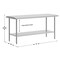 Flash Furniture Reader Work Table, 18 Gauge Stainless Steel Top Shelf w/Poly Cutting Board and Undershelf NH-WT-3072-POLYTOP-GG - alternate 6