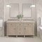 James Martin Vanities Lorelai 60" Dbl Vanity, Whitewashed Oak, w/ 3 CM Siberian Silestone Top w/FreePower Wireless Charger 424-V60D-WWO-FSFR - alternate 6