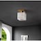 Jonathan Y Alessia 5" 1-Light Modern Contemporary Alabaster/Iron Cube LED Semi Flush Mount, White Marbling/Brass JYL1202A - alternate 7