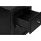 Homeroots 21" Black Wood Two Drawer Nightstand 489774 - alternate 7