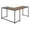 Homeroots 58" Brown and Black Wood and Metal Corner Computer Desk 489861 - alternate 9