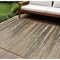 Homeroots 10' X 14' Taupe Copper And Green Striped Washable Indoor Outdoor Area Rug 597300 - alternate 1