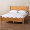 Baxton Studio Malaya Modern Oak Brown Wood Queen Platform Bed with Scalloped Edges 256-14018-ZORO - alternate 6