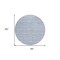 Homeroots 8' Sky Blue And Denim Blue Round Striped Washable Indoor Outdoor Area Rug 587964 - alternate 6