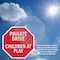 Signmission Private Drive Children at Play, 4 inch X 4 inch, Vinyl Decal, 2PK OC-D-2PACK-4-35 - alternate 3