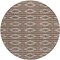 Homeroots 8' Brown And Beige Round Geometric Washable Indoor Outdoor Area Rug 599612 - alternate 5