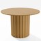 Homeroots 46" Brown Solid Wood Pedestal Base Round Top Dining Table 720994 - alternate 1