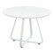 Homeroots 43" White Wood and Metal Sled Base Round Top Dining Table 555143 - alternate 1