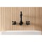 Kingston Brass Double-Handle Wall Mount Bathroom Faucet, Matte Black KS1220PKX - alternate 4