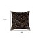 Homeroots Set of Two 18" Chocolate and Gold Chevron Cowhide Throw Pillows with Glitter, 2PK 544585 - alternate 5