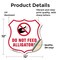 Signmission Alligator Warning Shield Sign Do Not Fee, 12 Inch X 12 Inch, Vinyl Decal SHI-D-12-355 - alternate 5