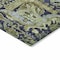 Homeroots 9' X 12' Fern Green And Blue Damask Washable Indoor Outdoor Area Rug 609070 - alternate 5
