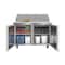 Koolmore 46 in. 2 Door Refrigerated Mega Sandwich Prep Table, 18 Pan Capacity and 14  Cu. Ft. of Storage KM-MPTR46-2D - alternate 8