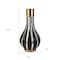 Homeroots 16" Gold and Black Striped Bud Polyresin Table Vase 468946 - alternate 4